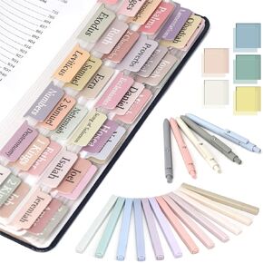 Aesthetic Bible Journaling Kit 25 Pcs, Bible Highlighters and Pens No Bleed, Big capacity Pen Bag and Transparent Sticky Tabs, Bible Study Supplies, Bible Study Tools, for School Office Home in Saudi Arabia