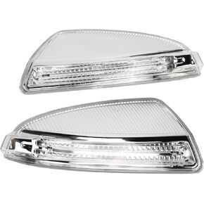 TeamSky Side Mirror Turn Signal Light, 1 Pair Car Turn Signal Ligts 2048200821 High Visibility Replacement For Mercedes‑Benz ML Class W164 ML300 ML500 ML550 (A pair of 2048200721+2048200821)