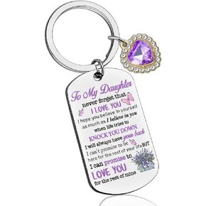 Daughter Gifts From Mom Love Keychain Gifts For Daughters Adult Daughter Birthday Gifts Christmas Gifts Valentine Birthday Gifts For Daughter Adult To My Daughter Keyring
