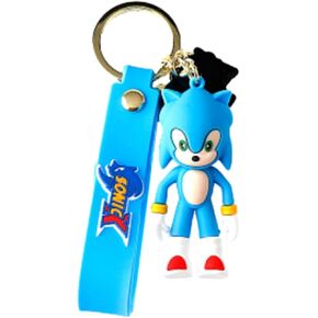 Sonic 3D Character 3" Tall Silicone Charm Keychain
