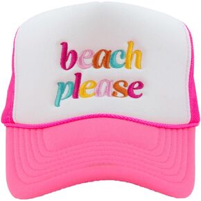 Beach Please (Lower CASE) Foam Trucker Hat