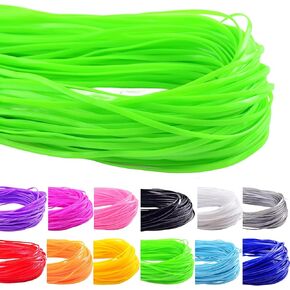 Multicolor Lanyard String 100pcs 1m Gimp String Boondoggle String Plastic Lanyard String for Bracelet Making Lacing Cord for Keychain Making Crafts DIY