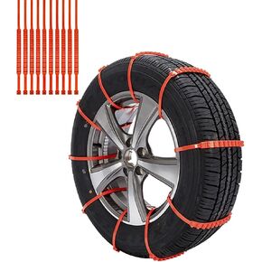 Nylon Snow Chain 10pcs Disposable Emergency Snow Tie Cable for Passenger Cars SUV Pickups Nylon Zip Ties