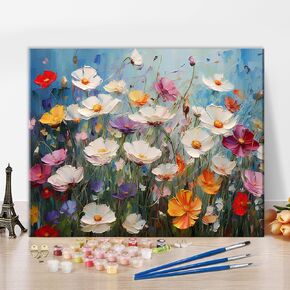 TUMOVO Flower Paint by Numbers Adult Yellow Bloom Bouquet and Elegant Vase Paint by Number Kits Still Life Floral Painting for Adults Paint by Number Kits Home Decor, 16 x20 Inch