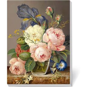 NEWENMO Paint by Numbers Kit for Adults, Horse Paint by Numbers with Wooden Frame for Beginner,Flowers Paint by Numbers DIY Oil Painting Perfect for Hobbies and Home Wall Decor(12x16 Inch)