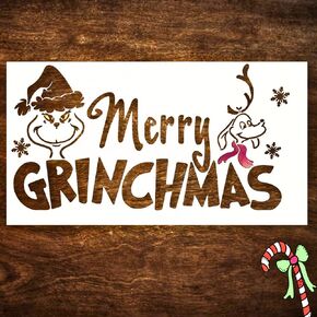 28 Pc Christmas Stencils for Painting on Wood (3 inch) - Incl. 4 Wood Slices -Holiday and Christmas Stencils Reusable for Crafts, Cards, Kids, Windows –DIY Ornaments, Decorations