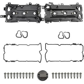 Valve Cover with Accessories Kit, Cylinder Head Cover Compatible with 2008-2018 Nissan 350Z Infiniti G35 Ex35 M35 M35H FX35 Q70 Q50 3.5, Part # 13264-Jk20A 13264-Jk20B