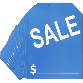 50 Packs Car Sale Tags Mirror Hang Tags,Car Dealership for Sale,8.5 x 11.5 Inches Sale Price Car Mirror Hang Tags (Red)