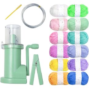مجموعة أدوات آلة الحياكة اليدوية B Baosity، أداة حياكة إصلاح خيط الإبرة، أداة حياكة منزلية صغيرة، ماكينة حياكة يدوية لمشروع الحياكة، مجموعة غزل 12 لونًا in Kuwait