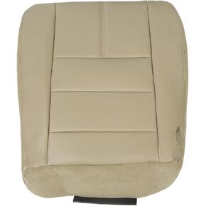 ECOTRIC Driver Side Bottom Seat Cover Compatible with 2008-2010 Ford Super Duty F250 F350 F450 F550 Lariat Replacement Camel Tan