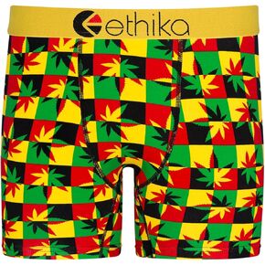 Ethika Mens Mid Boxer Briefs | Rasta 420