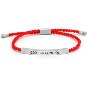 LIU JUN Let Them Bracelet for Women, Adjustable Braided Stainless Steel Engraving Inspirational Let Them Bracelet Gifts Jewelry