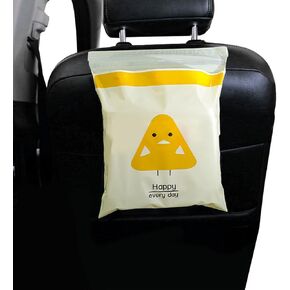 15PCS Car Trash Bags Easy Stick-On Disposable Portable Car Garbage Bags, Waterproof Leak Proof Barf Vomit Bags, Self Adhesive Cleaning Bags for Cars, Bedrooms, Bathrooms, Offices, Kitchens