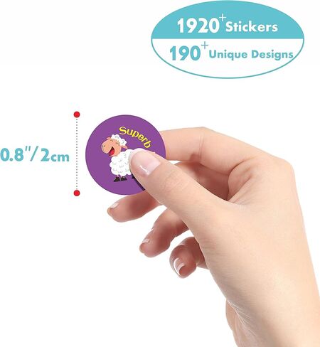 أكثر من 1920 ملصقًا حافزًا على شكل حيوانات مستديرة، أكثر من 190 تصميمًا كرتونيًا، هدايا تحفيزية للمعلمين في الفصول الدراسية، حيوانات برية/مزرعة/بحرية، تشجع الأطفال على القيام بالأعمال المنزلية والذهاب إلى المرحاض (10 ورقات) in Kuwait