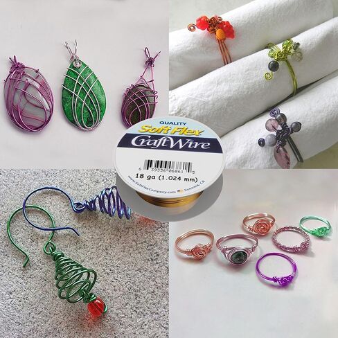 Soft Flex 18 Gauge Craft Wire Permanently Colored Copper Wire - Scratch Resistant Artistic Wire in Kuwait
