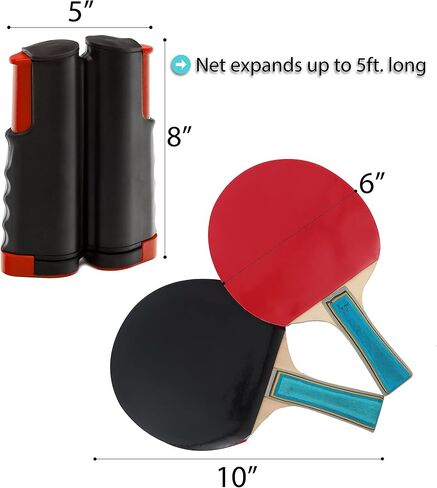 Trademark Innovations Anywhere Table Tennis Set with Paddles and Balls in Saudi Arabia