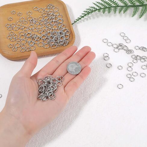 300 Pcs Jump Rings for Jewelry Stainless Steel O Rings Connectors Open Jump Rings for Jewelry Making Split Rings Metal Connector Rings Set for Keychain Necklaces Bracelet 8mm 9mm 10mm in Saudi Arabia