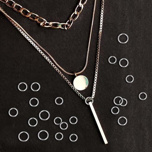 300 Pcs Jump Rings for Jewelry Stainless Steel O Rings Connectors Open Jump Rings for Jewelry Making Split Rings Metal Connector Rings Set for Keychain Necklaces Bracelet 8mm 9mm 10mm in Saudi Arabia