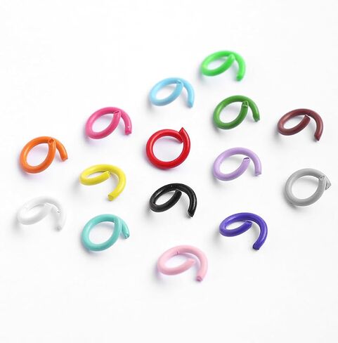 300 قطعة 8 مللي متر المعادن الملونة المفتوحة الانتقال خواتم سوار حلية الانتقال خواتم مجوهرات موصلات خواتم الحرفية المفاتيح الانتقال خواتم مجوهرات سبليت خواتم in Kuwait