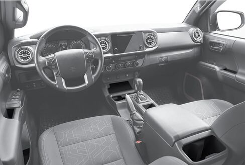 Interior Silicone Liner Insert Custom Fit for Tacoma 2016-2023, Interior Silicone Pads Kits for 3rd Gen Tacoma, Silicone Organizer Tray for Tacoma - Fully Covered (Black) in Saudi Arabia