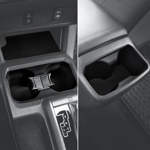 Interior Silicone Liner Insert Custom Fit for Tacoma 2016-2023, Interior Silicone Pads Kits for 3rd Gen Tacoma, Silicone Organizer Tray for Tacoma - Fully Covered (Black) in Saudi Arabia