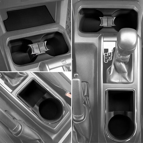 Interior Silicone Liner Insert Custom Fit for Tacoma 2016-2023, Interior Silicone Pads Kits for 3rd Gen Tacoma, Silicone Organizer Tray for Tacoma - Fully Covered (Black) in Saudi Arabia
