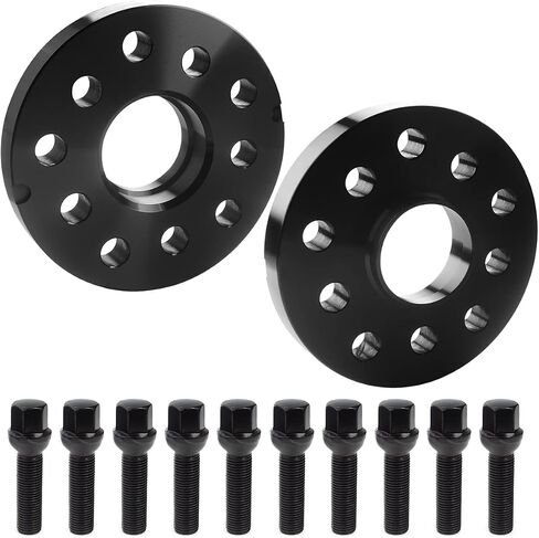 GAsupply 5X100 & 5X112 Wheel Spacers, Fit for Audi TT A3 A4 A6 A8 S4 S6 S8 Volkswagen Golf, 15mm Hubcentric Forged Spacer, Sphere Seat | Lug Bolts 40mm Long | Hub Bore 57.1mm | Thread Pitch M14x1.5 in Kuwait