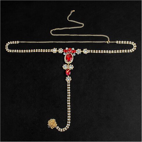 Sexy Crystal Chain Thong Panties Jewelry for Women Rhinestone Waist Chain Thong Festival G String Bikini Low Back Panties Body Jewelry in Saudi Arabia