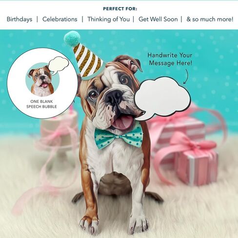 Freshcut Paper Pop Up Pet Cards, Gifts for Dog Lovers, Birthday Cards with Accessory Sheet, Note Card & Envelope, 3D Popup Greeting Cards, English Bulldog in Saudi Arabia