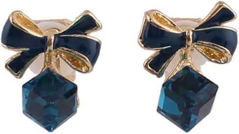 Fashion Cute Small Clover Bowknot Flower Cartoon Clip on Earrings Non Piercing for Women Charm Ear Clip in Kuwait