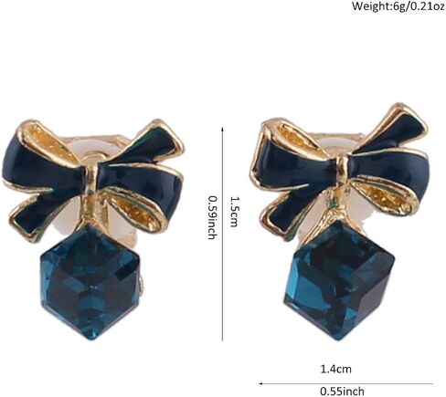 Fashion Cute Small Clover Bowknot Flower Cartoon Clip on Earrings Non Piercing for Women Charm Ear Clip in Kuwait