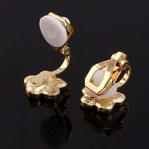 Fashion Cute Small Clover Bowknot Flower Cartoon Clip on Earrings Non Piercing for Women Charm Ear Clip in Kuwait