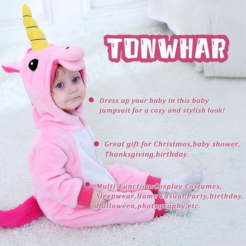 TONWHAR Infant Toddler Kid Halloween Cosplay Costume Kids' Animal Outfit Snowsuit in Kuwait