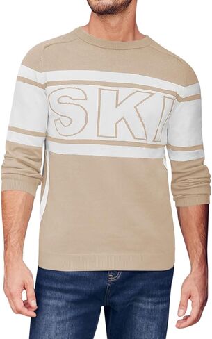 Beotyshow رجل التزلج البلوزات اللون كتلة رسالة كم طويل عادية Crewneck 2024 خريف شتاء بلوفر مغزول البلوزات S-XXL in Kuwait