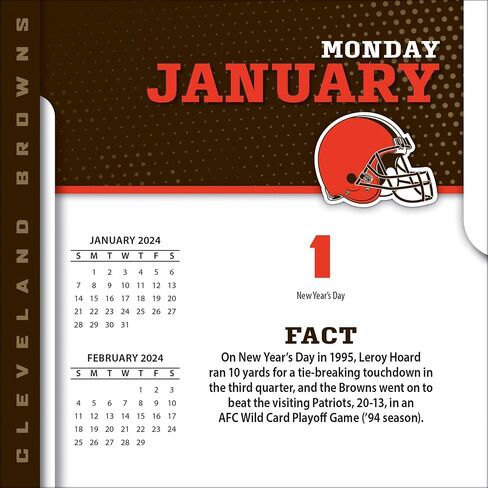 Turner Sports Cleveland Browns 2025 Box Calendar (25998053035) in Saudi Arabia
