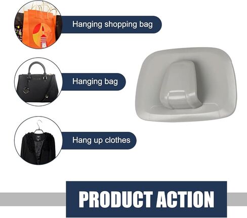 Pack of 2 Interior Car Hanger Hook, Lock Design Rotary Installation, Multi-Functional Car Roof Clothing Bag Hanging Storage, Compatible with Volvo XC60 XC40 XC90 V90 S90 (Gray) in Saudi Arabia