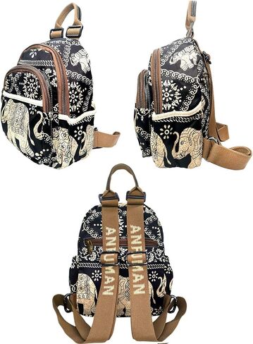 Mini Nylon Women Backpack Purse Fashion Lightweight Small Casual Daypack(elephant) in Saudi Arabia