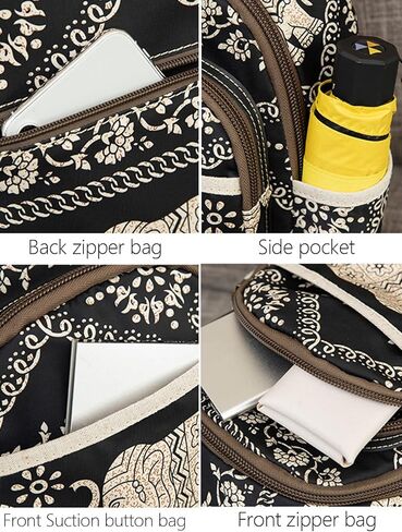 Mini Nylon Women Backpack Purse Fashion Lightweight Small Casual Daypack(elephant) in Saudi Arabia