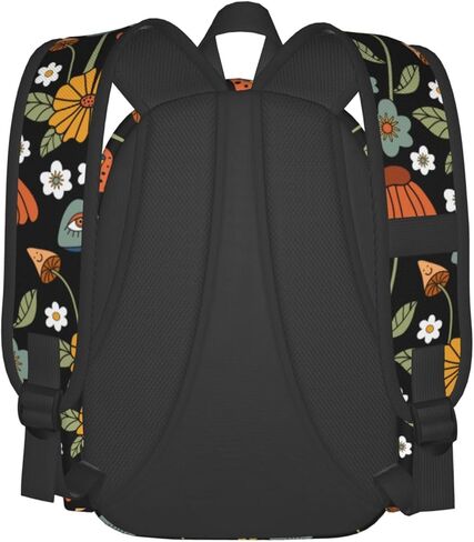 Rainbow Peace And Love Hippie Mushroom Stylish Backpack With Adjustable Padded Shoulder Straps Daypacks For College Travel in Kuwait