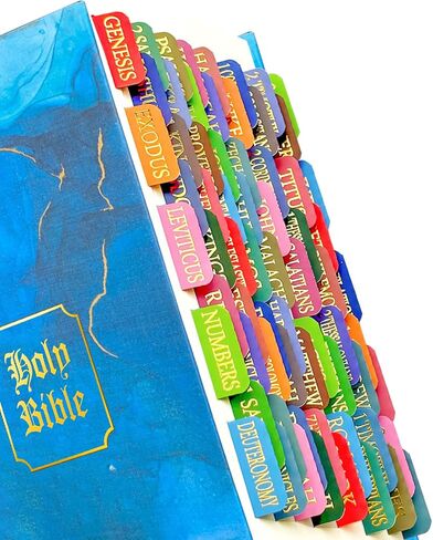 Bible Tabs(Colorful Gold Foil), 80 Tabs, Laminated, Book Tabs for Women and Men, Large Print Christian Gift for, Easy to Read and Apply Bible Journaling Tabs in Kuwait