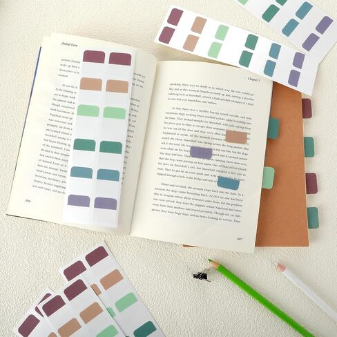 Jeffdad 240 Pcs Sticky Index Tabs, Sticky Tabs for Notebooks, Self-Adhesive Writable Index Labels, Page Markers Labels for Reading Notes(Classic Color) in Saudi Arabia