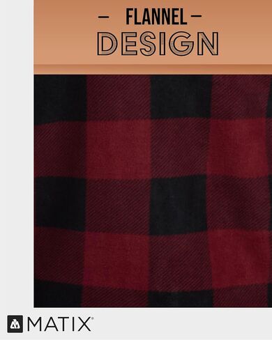Matix Men's Long Sleeve Shirt Jacket - Cozy Sherpa Lined Flannel Button Down Fleece Shacket for Men with Hood (S-XL) in Saudi Arabia