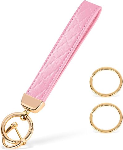 Prometheism Leather Wristlet Keychain,Car Ring Strap for Women Keychain Accessories Car Key Decorations With Anti-Lost D Ring in Saudi Arabia