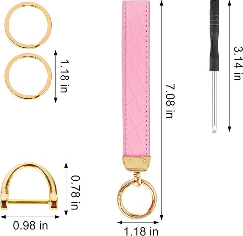 Prometheism Leather Wristlet Keychain,Car Ring Strap for Women Keychain Accessories Car Key Decorations With Anti-Lost D Ring in Saudi Arabia