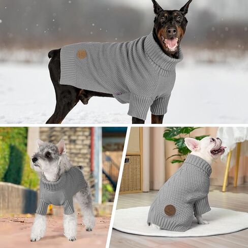 cyeollo Dog Sweater Long Sleeve Warm Knit Sweaters for Small Dogs Cats Boy in Kuwait