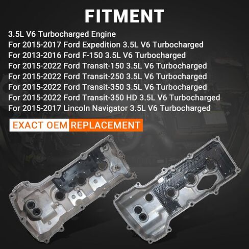أغطية صمامات ألومنيوم 3.5 لتر متوافقة مع Ford 2015-2017 Expedition 2013-2016 F-150 استبدال # BL3Z-6582-H DL3Z-6582-C in Kuwait