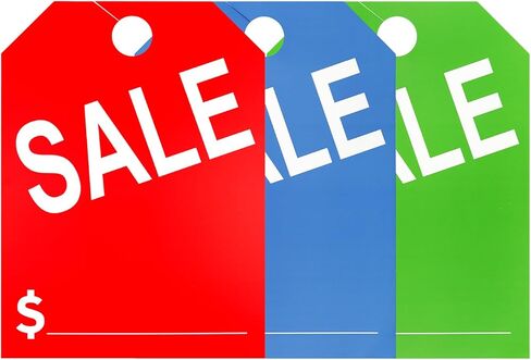50 Packs Car Sale Tags Mirror Hang Tags,Car Dealership for Sale,8.5 x 11.5 Inches Sale Price Car Mirror Hang Tags (Red) in Saudi Arabia