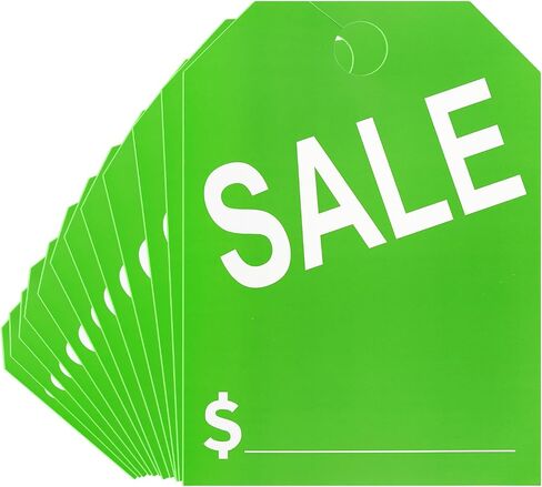 50 Packs Car Sale Tags Mirror Hang Tags,Car Dealership for Sale,8.5 x 11.5 Inches Sale Price Car Mirror Hang Tags (Red) in Saudi Arabia