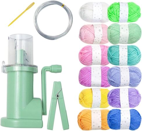 مجموعة أدوات آلة الحياكة اليدوية B Baosity، أداة حياكة إصلاح خيط الإبرة، أداة حياكة منزلية صغيرة، ماكينة حياكة يدوية لمشروع الحياكة، مجموعة غزل 12 لونًا in Kuwait