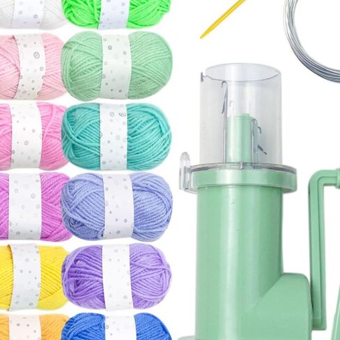 مجموعة أدوات آلة الحياكة اليدوية B Baosity، أداة حياكة إصلاح خيط الإبرة، أداة حياكة منزلية صغيرة، ماكينة حياكة يدوية لمشروع الحياكة، مجموعة غزل 12 لونًا in Kuwait